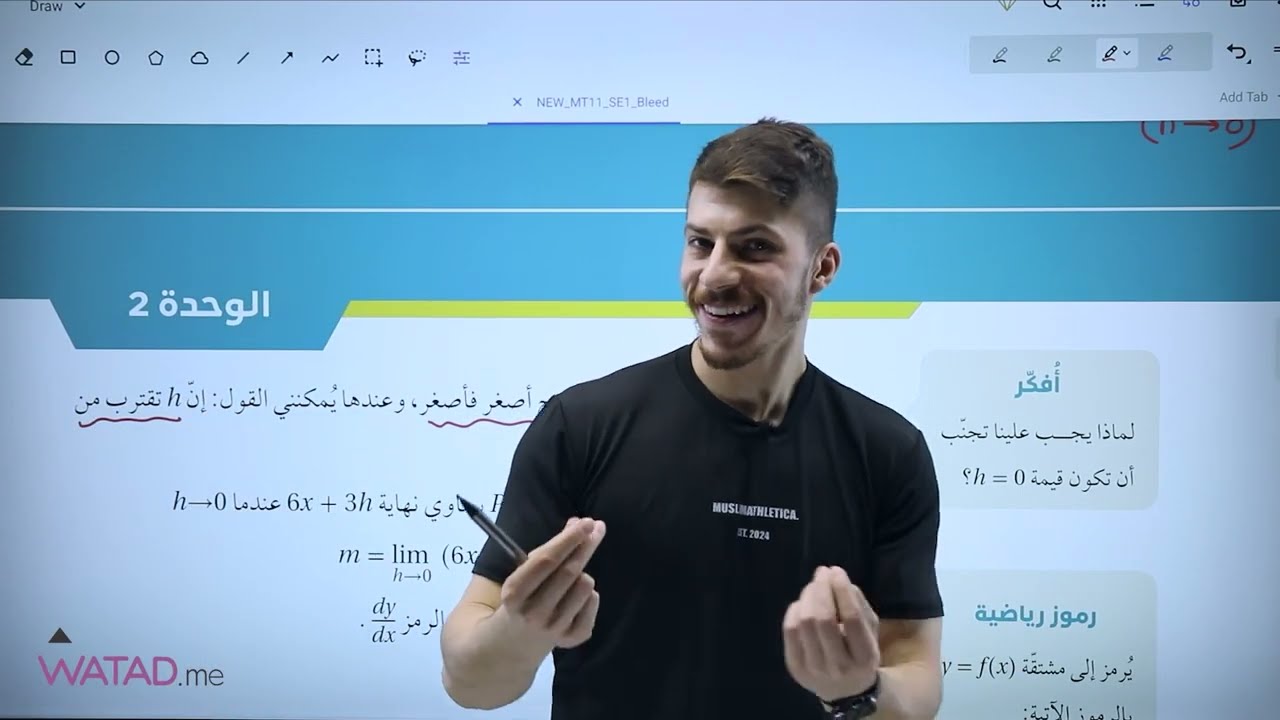 الوحدة الثانية/الدرس الثاني(مشتقة اقترانات القوة)/رياضيات جيل 2008 -المسار الاكاديمي-أ.فخري جرار🔥⚙️