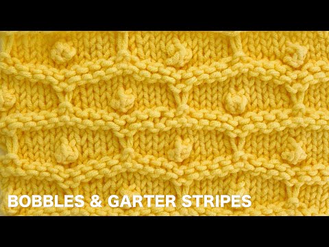 Bobbles and Wavy Garter Stripes | Bobble Stitch Pattern