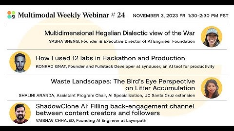 Featured Projects from Multimodal AI (23 Labs) Hackathon | Multimodal Weekly 24