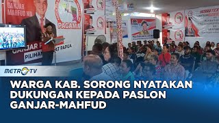 Kawal Pemilu 2024 - Dukungan Warga Sorong Untuk Ganjar Mahfud