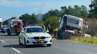 N2 was closed for hours due to a sleepy driver who jack-knifed his truck