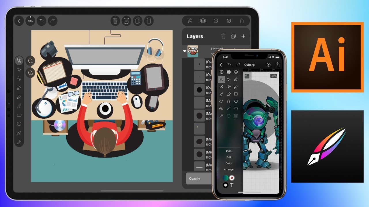 Import Illustrator Cc Projects Ai On Ipad Pro Iphone Youtube