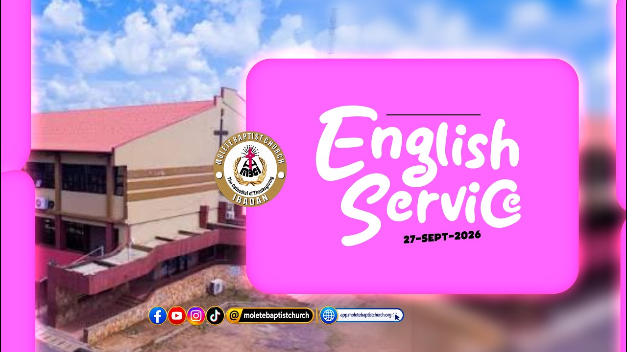 SUNDAY WORSHIP SERVICE || ENGLISH SERVICE || 27-09-2026