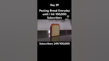 Day 39 of Posting Bread everyday until I hit 100,000 subscribers.