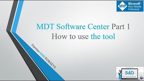 Software Center for MDT Part 1 - How to use the tool