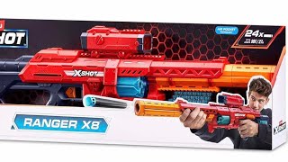 xshot excel ranger X8 nerf gun review!!