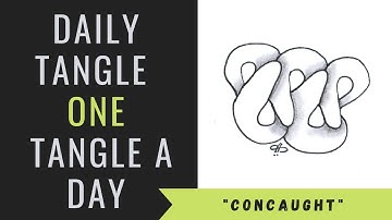 Daily Tangle - Pattern - Concaught   |How to draw...|