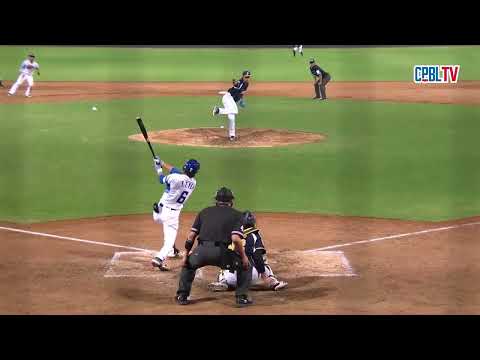 08/18 中信 VS 富邦 二局下，富邦兩出局攻佔得點圈，葉子霆擊出穿越安打，先馳得點