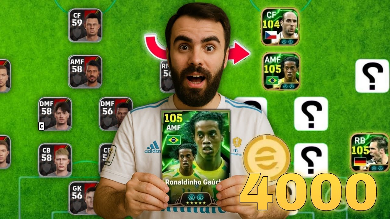 طورت حساب من الصفر بـ 4000 كوينز !! 🤯🔥 هل اصبح اسطوري🤔 || eFootball Mobile
