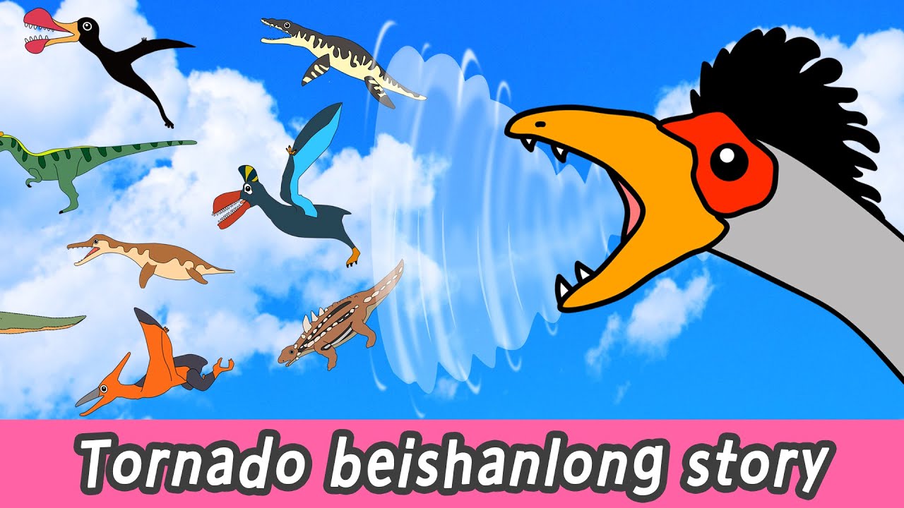 ⁣[EN] Tornado beishanlong story, dinosaurs names for children, dinosaurs animationㅣCoCosToy