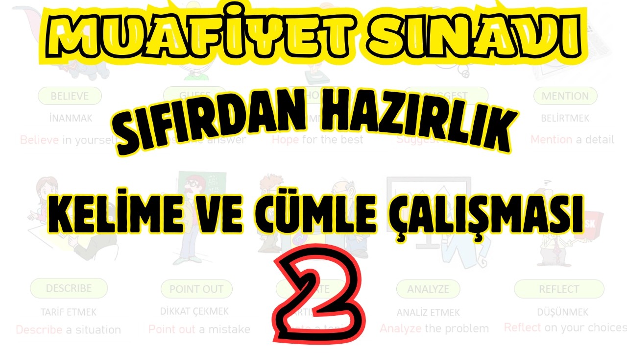 HAZILIK MUAFİYET KELİME VE CÜMLE ÇALIŞMASI 2 #ingilizcemuafiyet