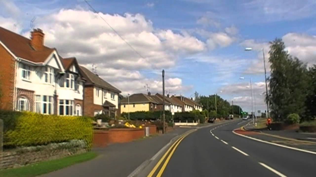 Driving Along Newtown Road B4636, Worcester, Worcestershire, England Friday, 5th August 2011