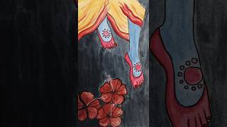 Maa Kali Arriving 🌺🪔  #shorts #art #watercolor