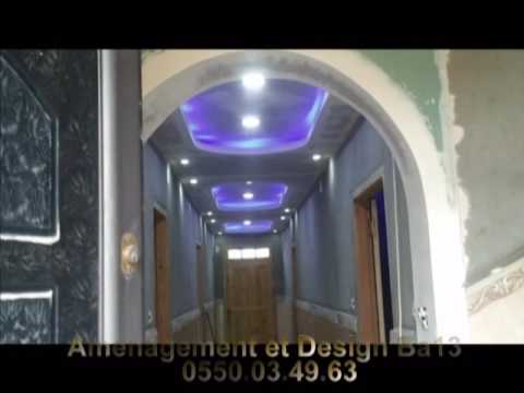 Travaux decoration placoplatre ba13 (decoration avec led) youtube Cuisine avec deco placo