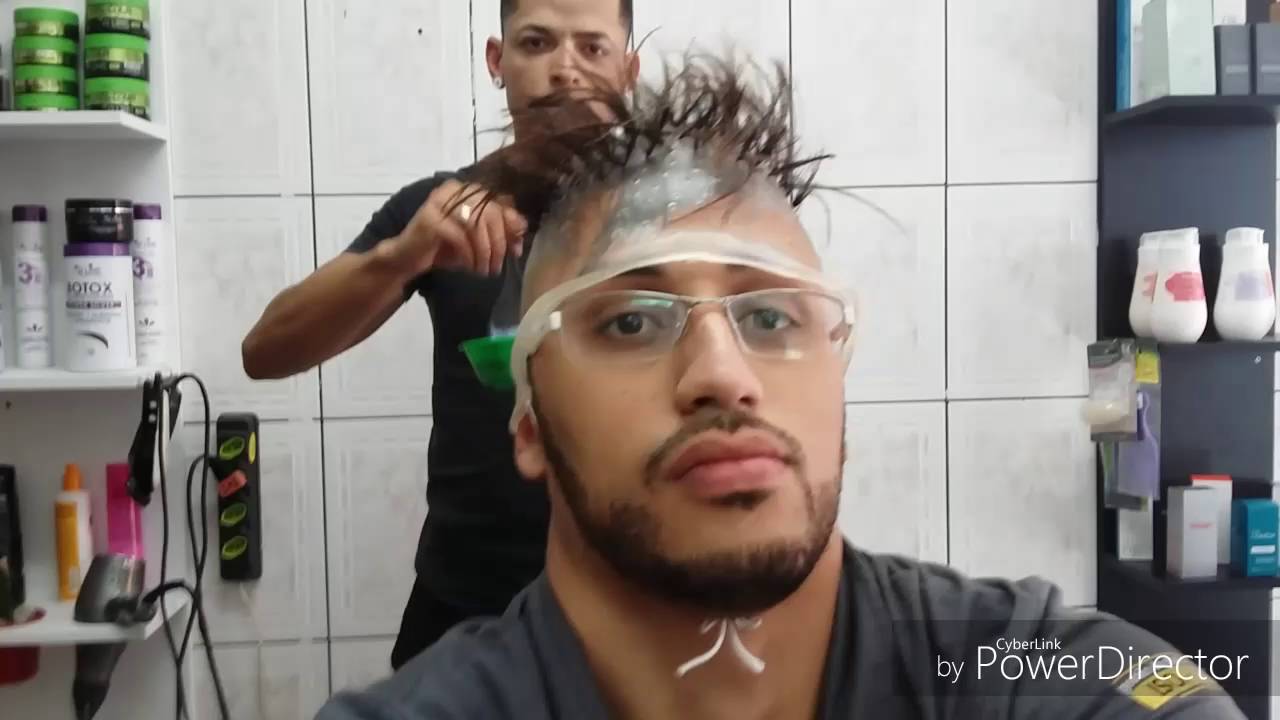 cabelo luzes platinado masculino