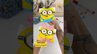 💛 DIY Minions Paper Craft – Easy Origami Tutorial #minions #paperpuppet #papercraft #paper  #art
