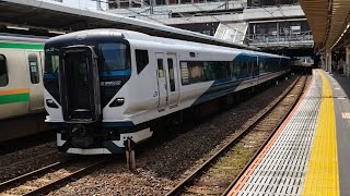 回3083M E257系 NA-09編成 特急湘南24号新宿行の返却回送 回送列車が大宮駅10番線を発車するシーン