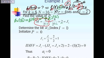 Lecture 14: FFT: Determination of W^P Part 3 of 4