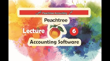 Peachtree Accounting Software Lesson No 6