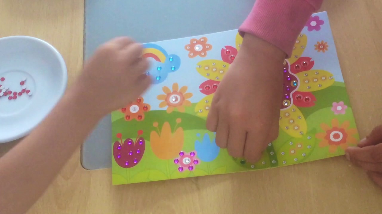 Diamond painting 4 - with kids! - YouTube
