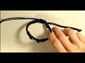 Making a Black Leather Bracelet with Sliding Knot for Men
