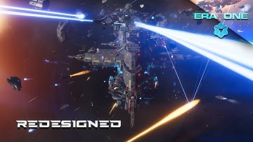 Redesign my first massive space battleship | Cinematic Battle | Ship building | Skirmish | ERA ONE