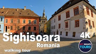 City of Dracula, Sighisoara, Romania Walking Tour (4k UHD 60fps)
