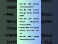 Top Ports In Networking,🌟✅#viral #views#networking #company #placement #learning#preparation #tech