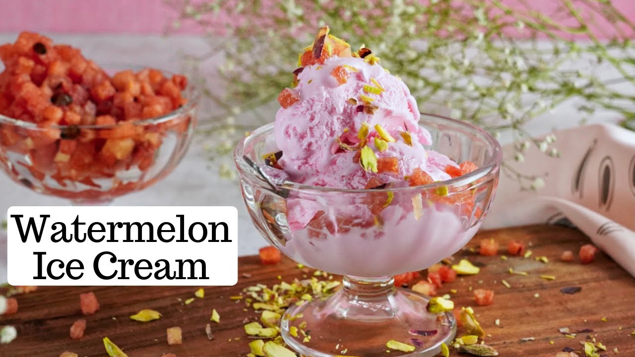 3-Ingredients Watermelon Icecream | Eggless Ice Cream | No-Icecream Machine | Kunal Kapur Recipes