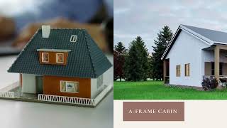 Modern A-Frame Cabin Plan | 3 Bedrooms | 2 Bathrooms | 2 Floors #blueprint #floorplan #houseplans
