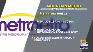 Mountain Metro offers new route to Colorado Springs Airport