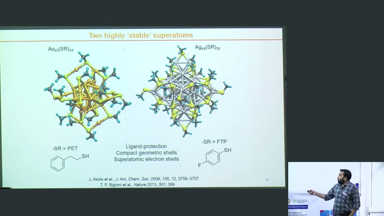 Dr.K.R.Krishnadas: Molecular metal clusters: Dynamics, Chemical Reactivity and Chirality