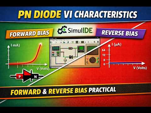 PN Diode VI Characteristics Practical | SimulIDE Simulation | BTech Electronics