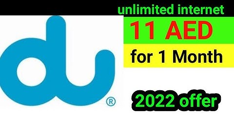 Du unlimited internet 10 AED | How Can I get unlimited data on du | How Can I check my du offer 2022