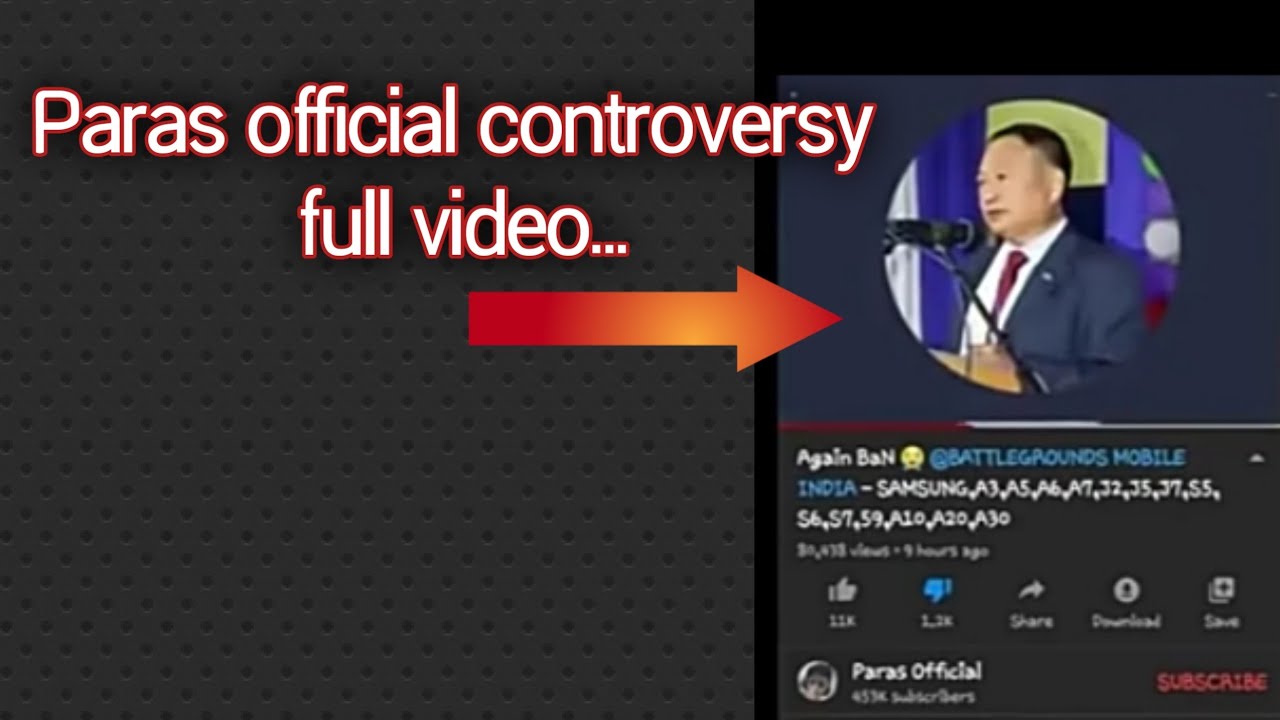 Paras official controversy (deleted) video on Arunanchal Pradesh No clickbait... 