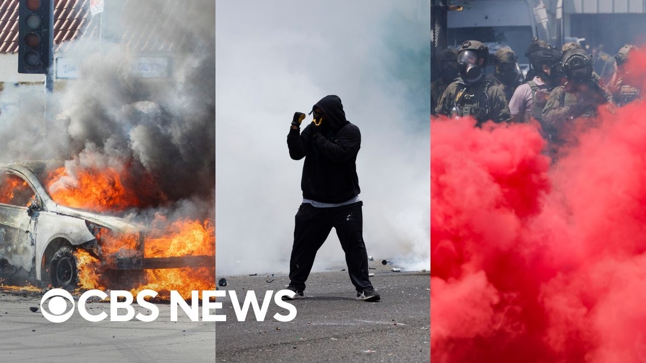 Videos show Los Angeles protests over immigration operations