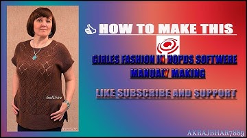 How to make pointel girles fashion  in hqpds knit pattern learn