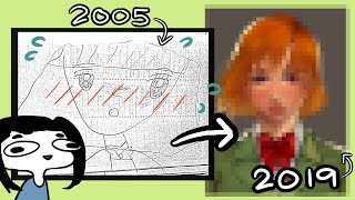 REDRAWING OLD ART + story time of me being a complete weeb