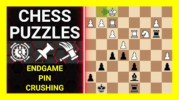 Chess Puzzles to Practice. Themes: Endgame, Pin, Crushing. Learn Chess