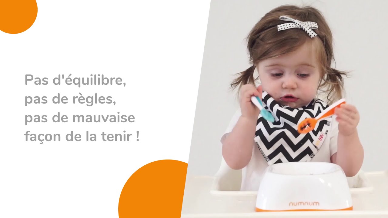 NumNum - Pack 2 PréCuillère d'Apprentissage pour Bébé (6+) - Bleu