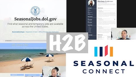 How to SIGN UP on SEASONAL CONNECT and find H2B Jobs + Seasonal Jobs (DOL)