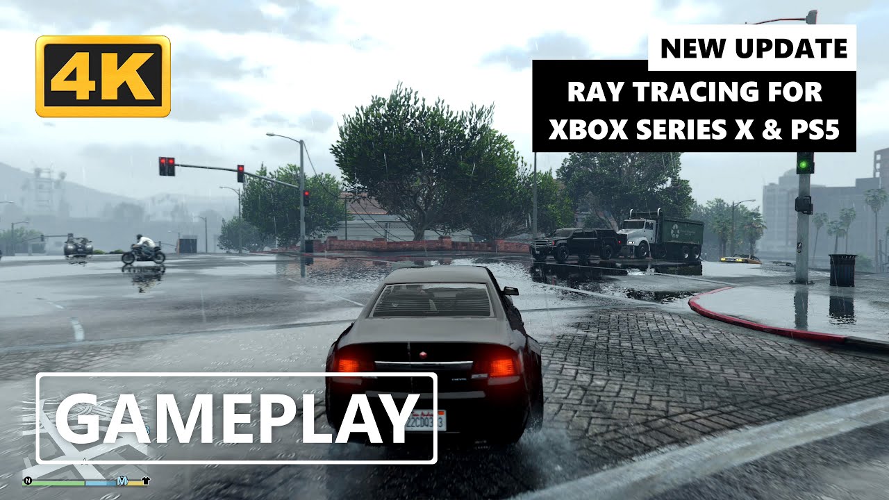 GTA 5 Xbox Series X NEW Ray Tracing UPDATE Gameplay 4K 