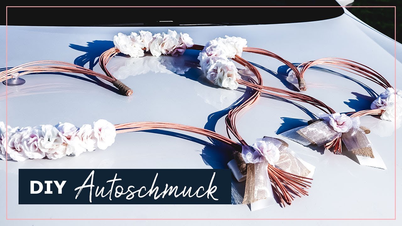 DIY Hochzeit Autoschmuck selber machen 