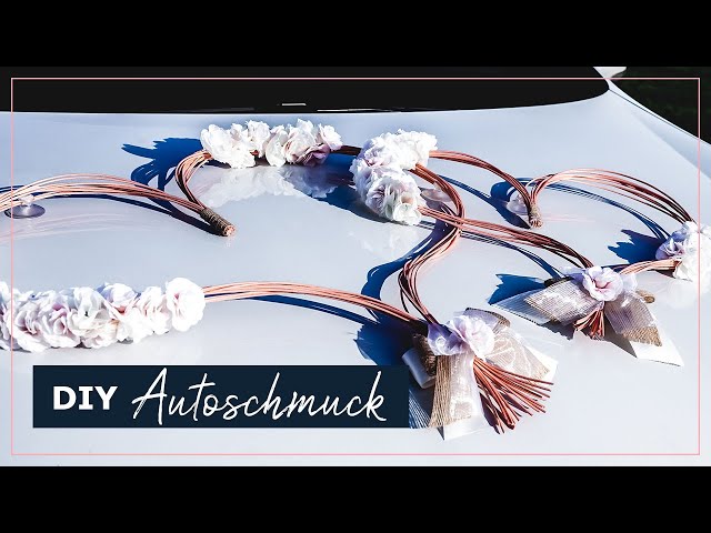 Blumen-Autoschmuck für die Hochzeit basteln