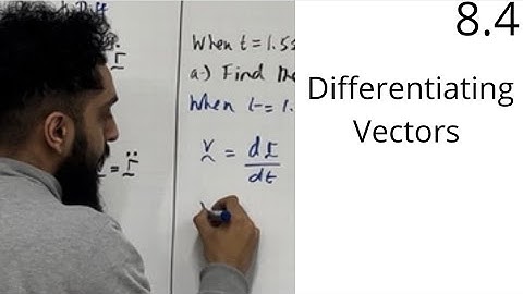 Edexcel A Level Maths: 8.4 Differentiating Vectors
