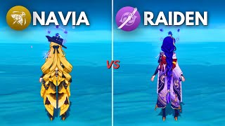 Who is the BEST DPS?? Navia vs Raiden ! [ Genshin Impact ]