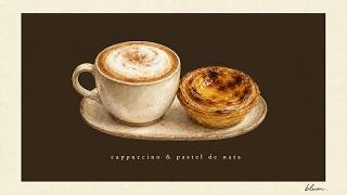cafe ambience study — cappuccino & pastel de nata | soft jazz lofi for work & focus · 3 hour mix screenshot 1