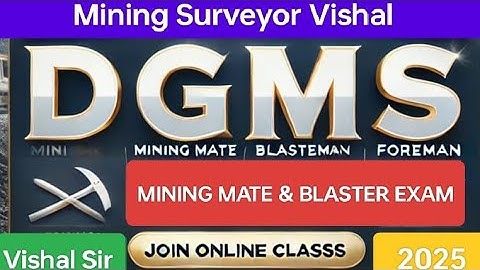 DGMS Mining Mate & Blaster||  June 2025 ||Fateh Test Series -Part 1 ( 1 to 25 que.) || By Vishal Sir