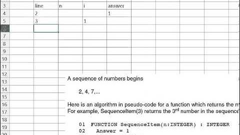 Trace table for Recursive Procedure Part 2a/4