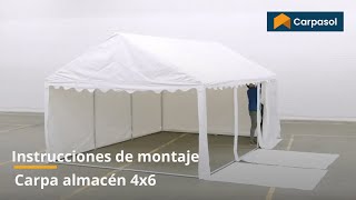 Carpa Almacén 4X6 - Instrucciones De Montaje Vario, Premium Carpasol